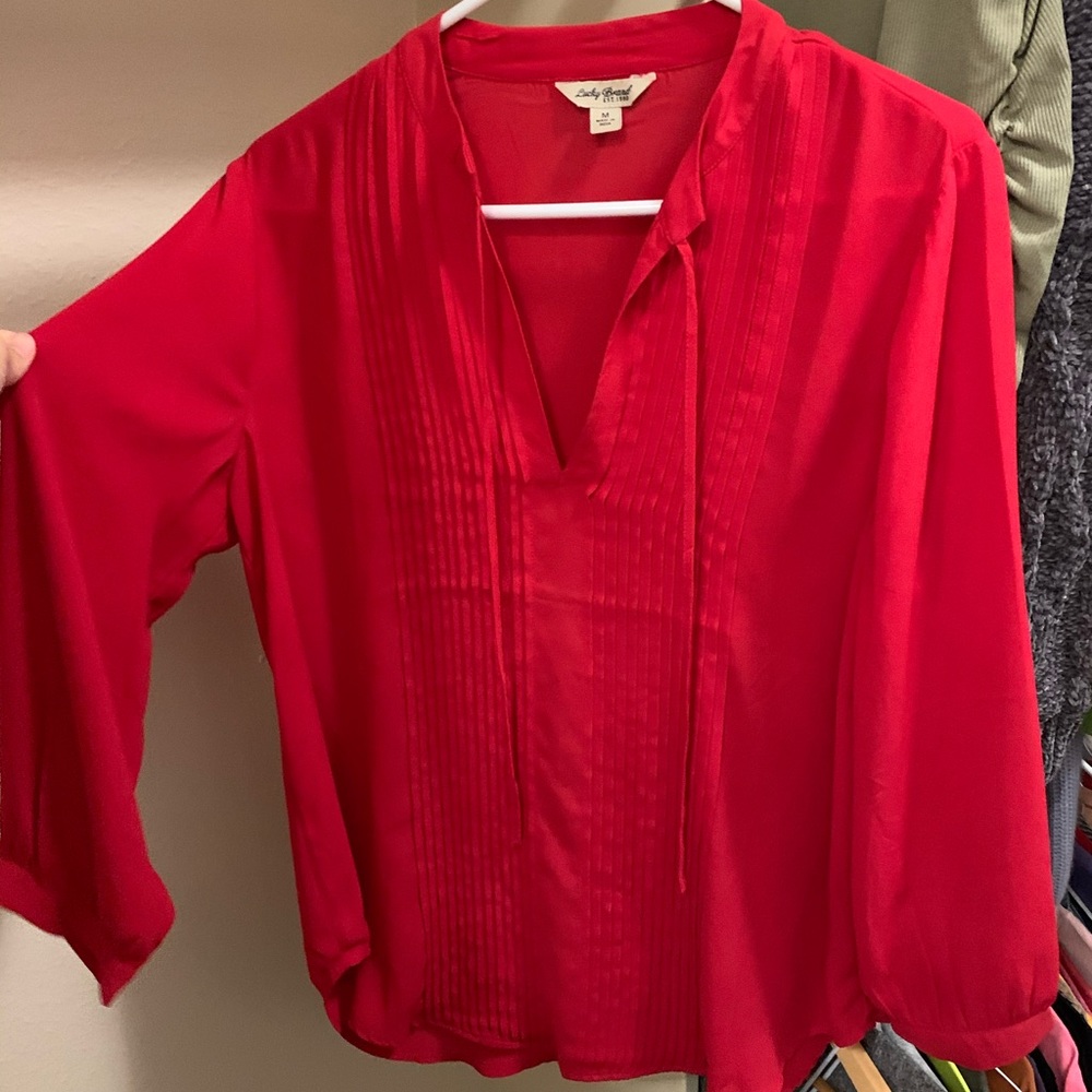 Red blouse
